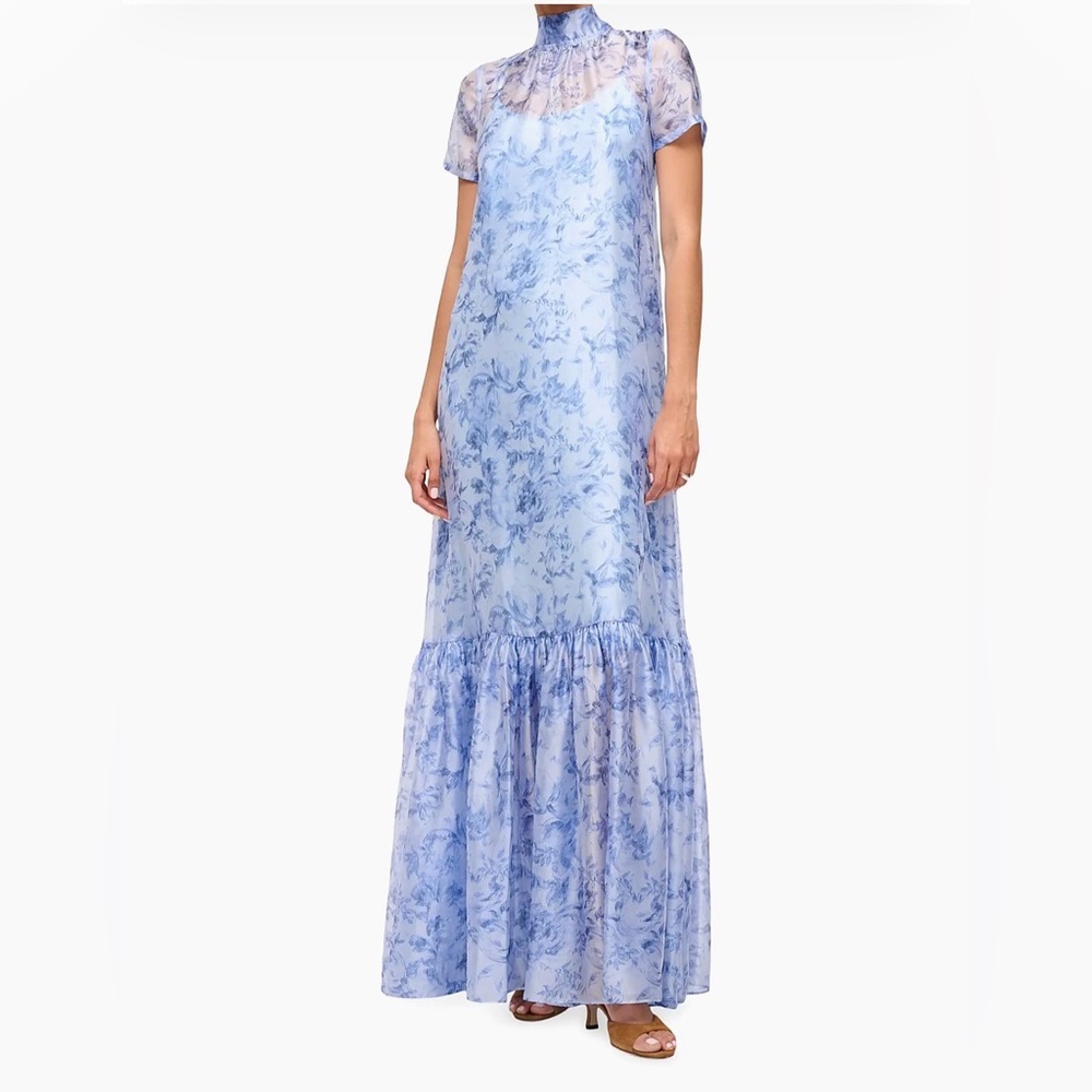 STAUD Blue Floral Maxi Dress - Picture 2 of 3